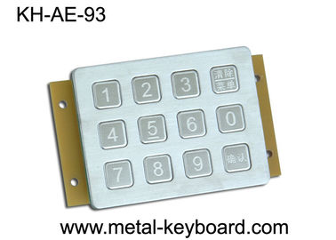 Vandal Proof Keypad Stainless Steel Metal Keypad 12 button in 3x4 Matrix