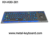 Bàn phím kim loại Backlit cứng cáp với thiết kế bàn phím Ergonomics Trackbal, giao diện USB