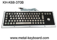 IP65 Bàn phím máy tính công nghiệp màu đen với bàn đạp bằng thép không rỉ