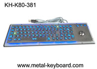 Bàn phím máy tính Metal Metal công nghiệp SS với Trackball, Hỗ trợ Chuẩn USB hoặc PS2