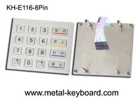 Ruggedized Kiosk Metal keypad 4 X 4 Matrix with IP 65 Water - proof