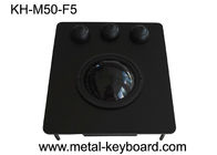 Cổng USB Black Metal Panel Chuột Trackball công nghiệp với bóng Nhựa 50mm