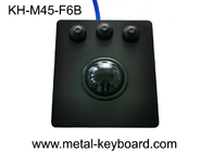 Bảng điều khiển kim loại Chuột Trackball màu đen công nghiệp với 3 nút chống thấm nước