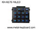 Rugged Numeric Keypad , Metal Kiosk Keyboard with 16 Keys Backlit Dot Matrix