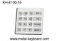 IP65 Rated Vending Machine Metal Keypad , 16 key keypad 4 x 4