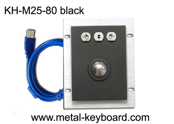 Black Color  Metal Trackball mouse with 3 buttons for muti-usage devices