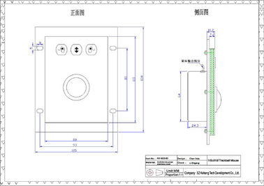 Tốc độ IP65 Chuột máy tính công nghiệp Vật liệu thép không gỉ Trackball bền