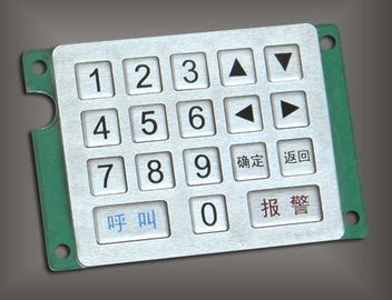 Ruggedized metal keyboard with 18 keys use for Industrial Entry Machine