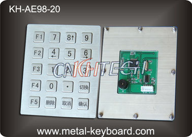 20 Keys Vandal - Proof Industrial Metal Keyboard USB or PS2 Interface