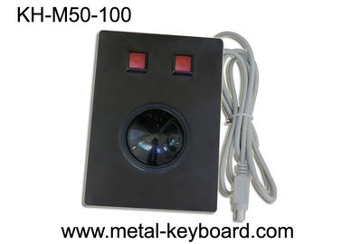 Nhựa bảng điều khiển gắn kết Trackball trỏ thiết bị màu đen kim loại 2 nút tùy chỉnh