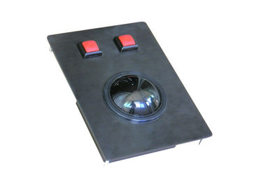 Nhựa bảng điều khiển gắn kết Trackball trỏ thiết bị màu đen kim loại 2 nút tùy chỉnh