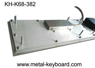 Water resistant stainless steel keyboard with trackball mouse for Kiosk