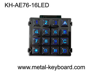 Bàn phím số chắc chắn, bàn phím kim loại kiosk với 16 phím backlit dot matrix