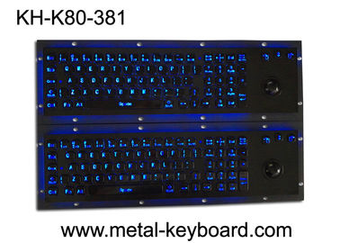 Bàn phím kim loại công nghiệp SS không thấm nước chiếu sáng với thiết bị trỏ trackball