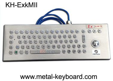EX ibIIB T6 Bàn phím chắc chắn Chất liệu thép không gỉ với chuột Trackball